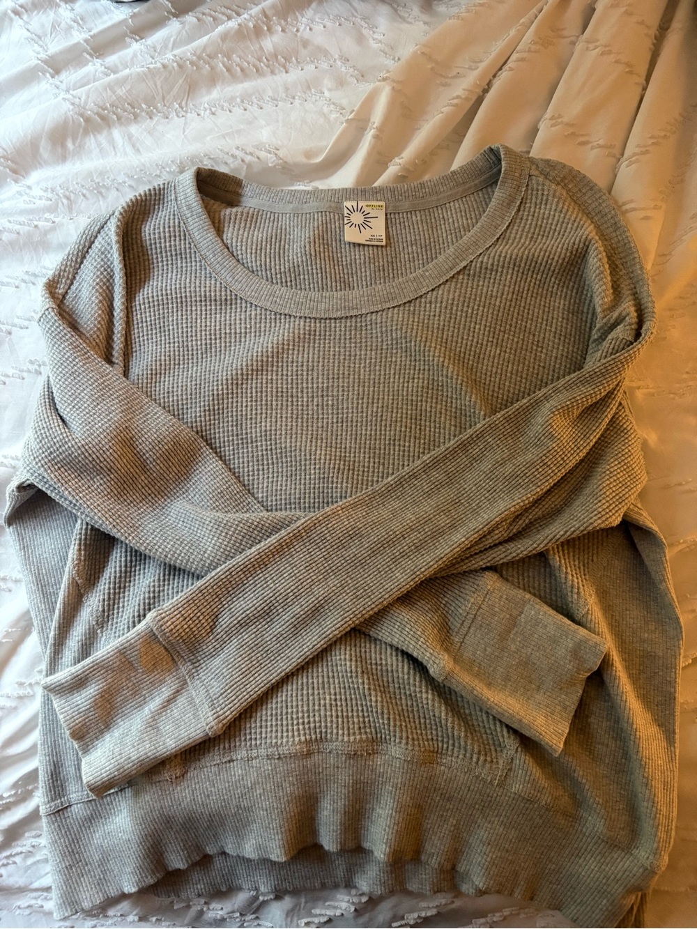 OFFLINE By Aerie Waffle Knit Long Sleeve Shirt